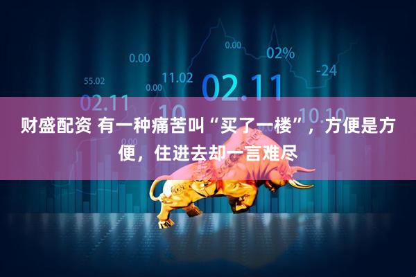 财盛配资 有一种痛苦叫“买了一楼”，方便是方便，住进去却一言难尽