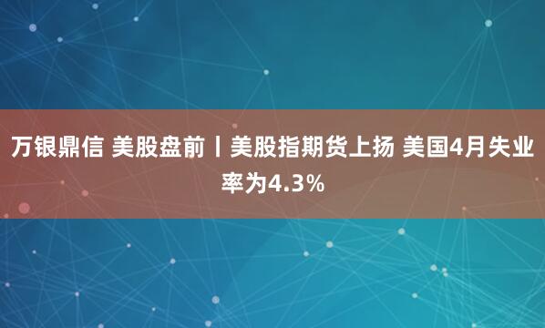 万银鼎信 美股盘前丨美股指期货上扬 美国4月失业率为4.3%